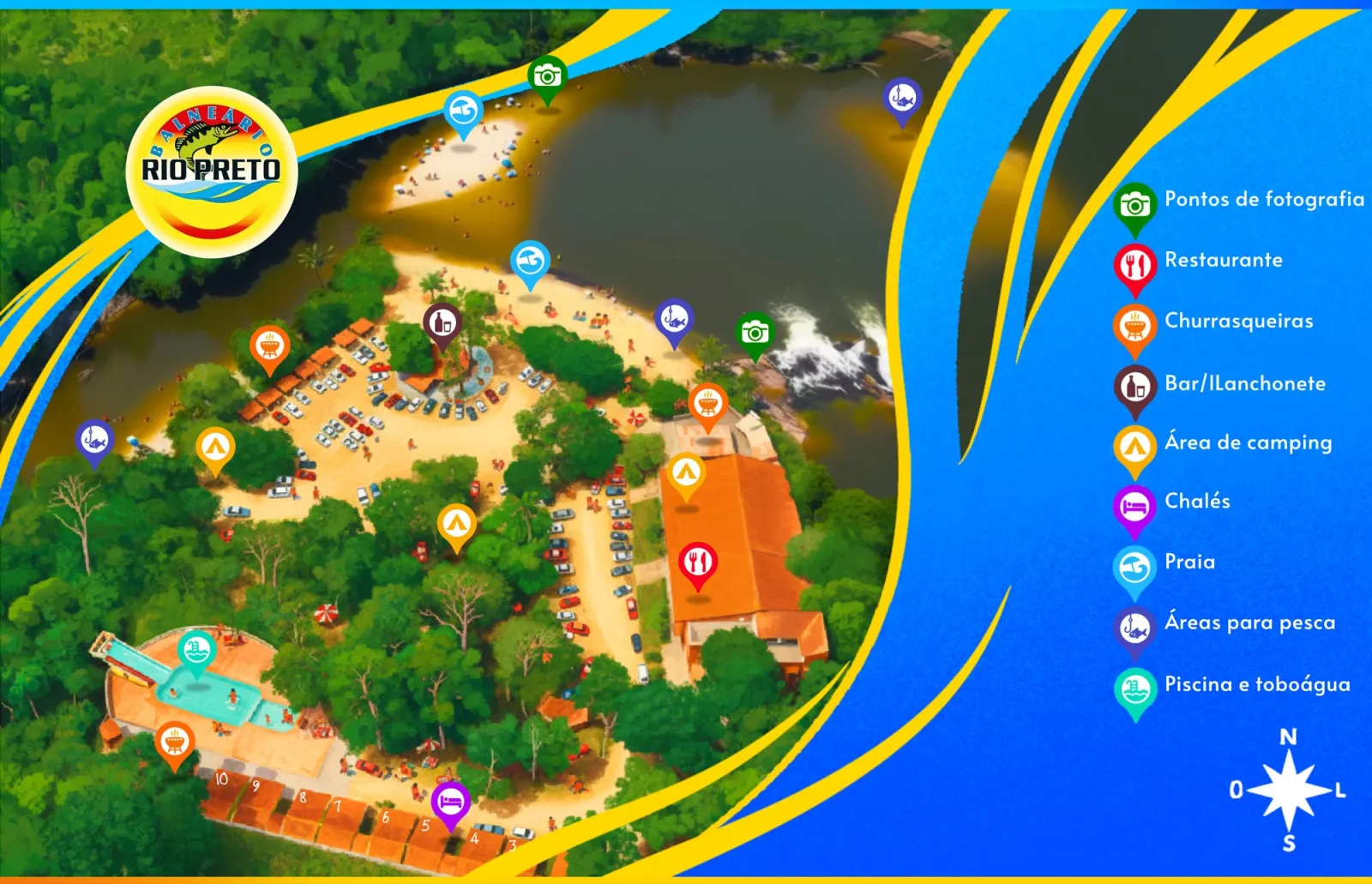 Vista aérea do Balneário Rio Preto